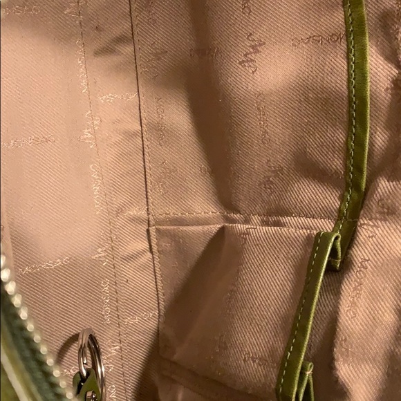 EUC leather baguette bag zip top AVOCADO Mid-size - Picture 8 of 16